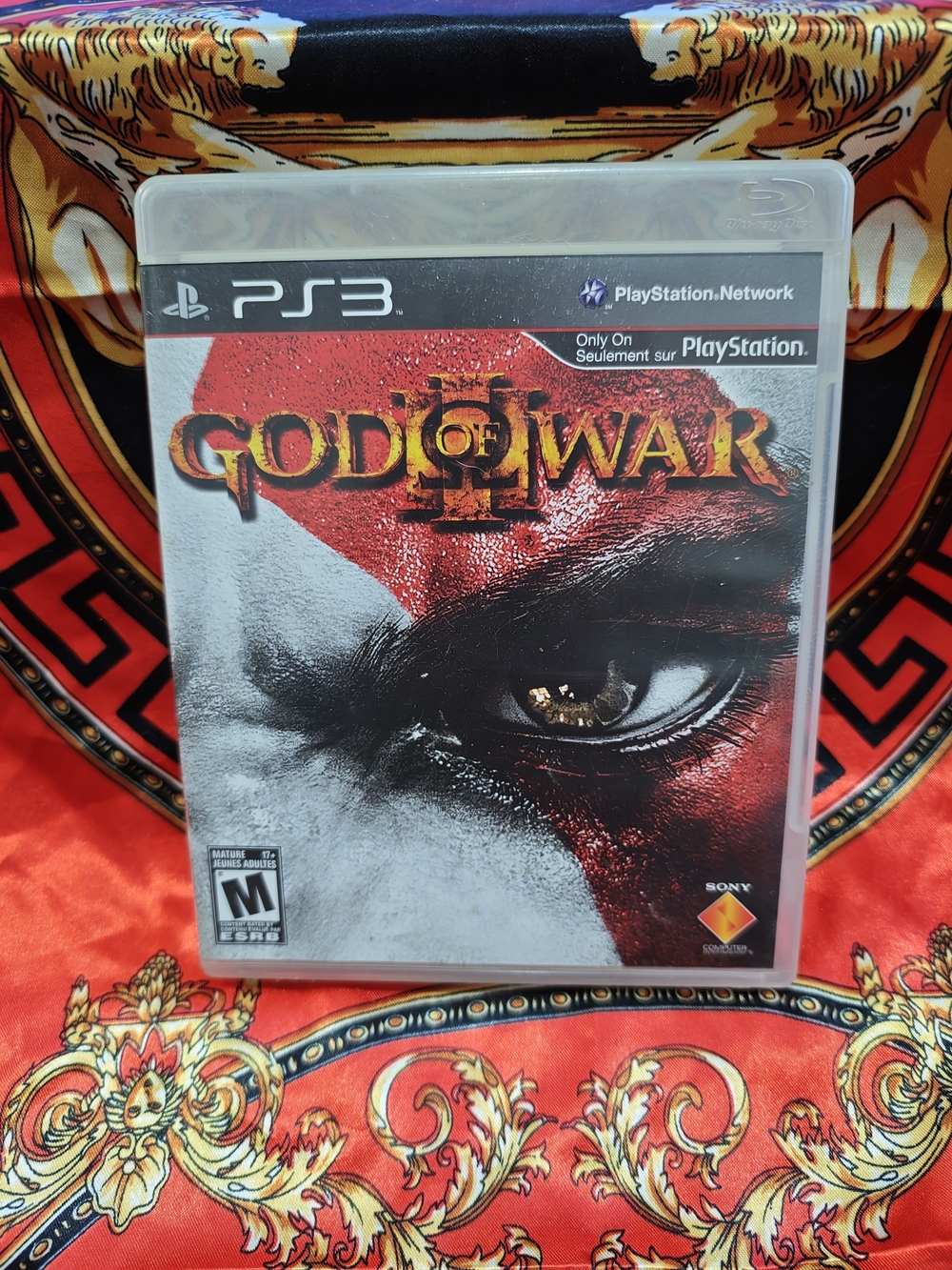 Sony PS3 God of War III - Red, White & Black Cover Art